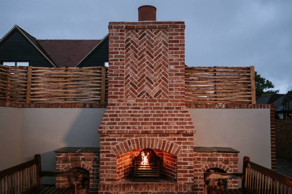 The Courtyard and Outside Fire