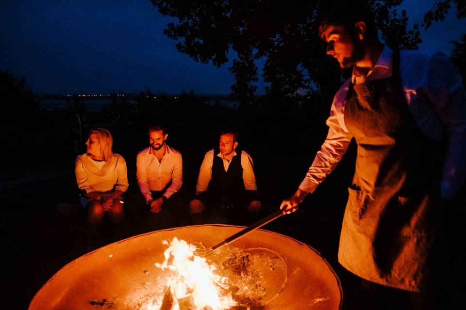 Firepit with a waterside view!