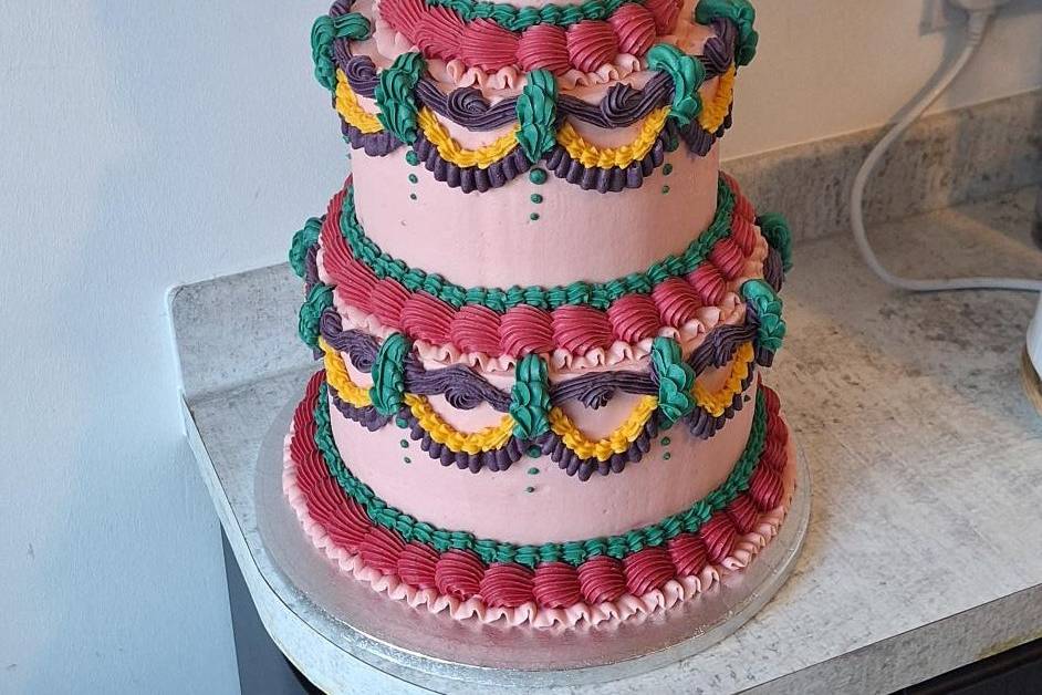 Lambeth multicoloured cake