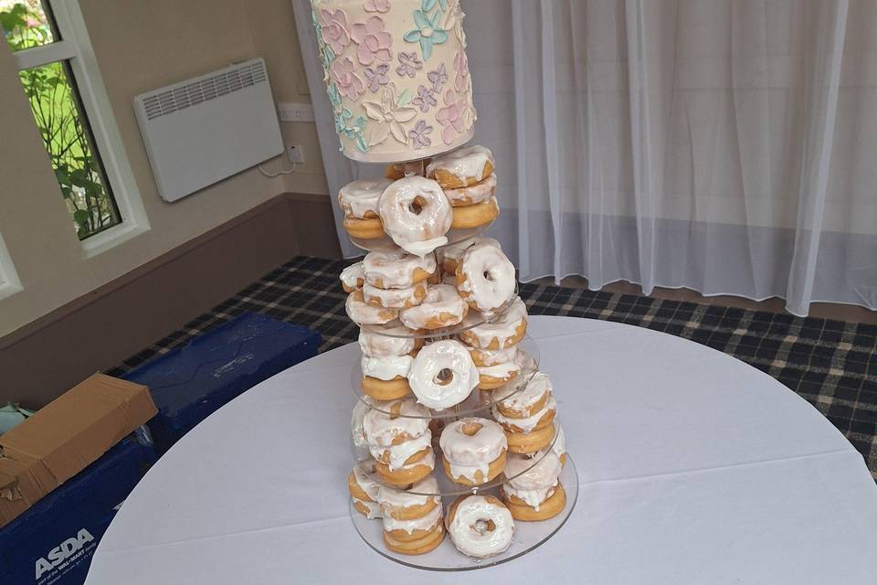 Donuts wedding cake