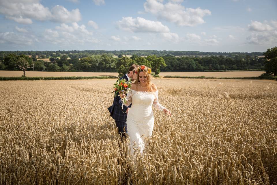 Outside country wedding