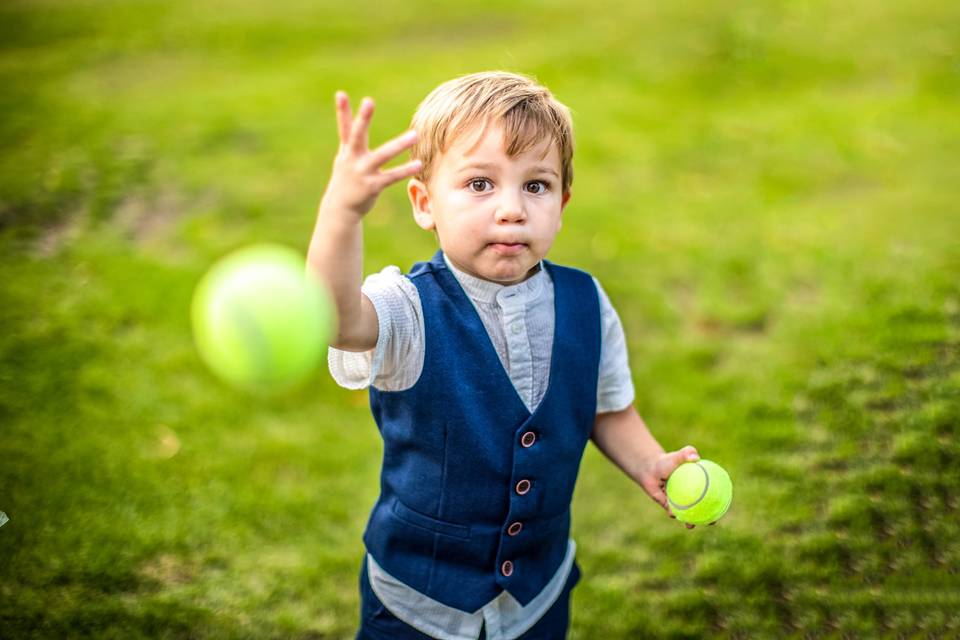 Small boy at his mum's wedding