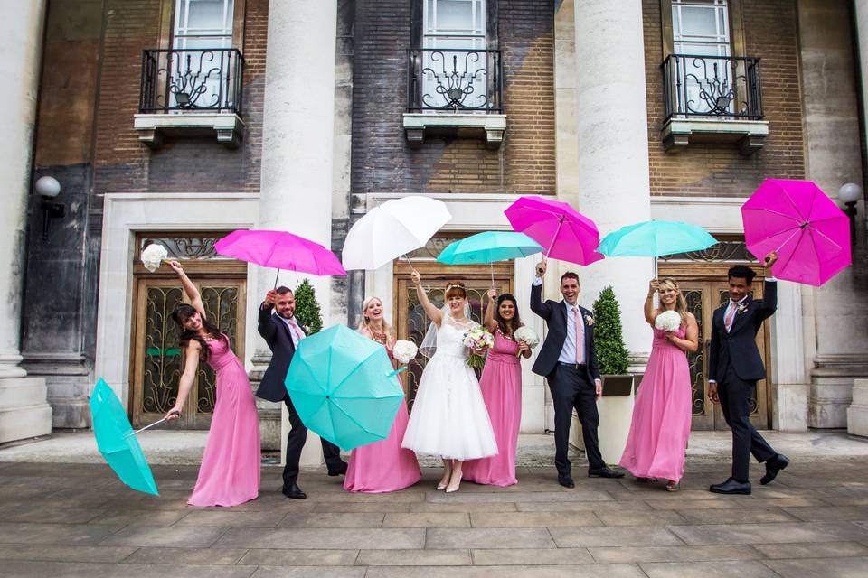 Wet wedding day