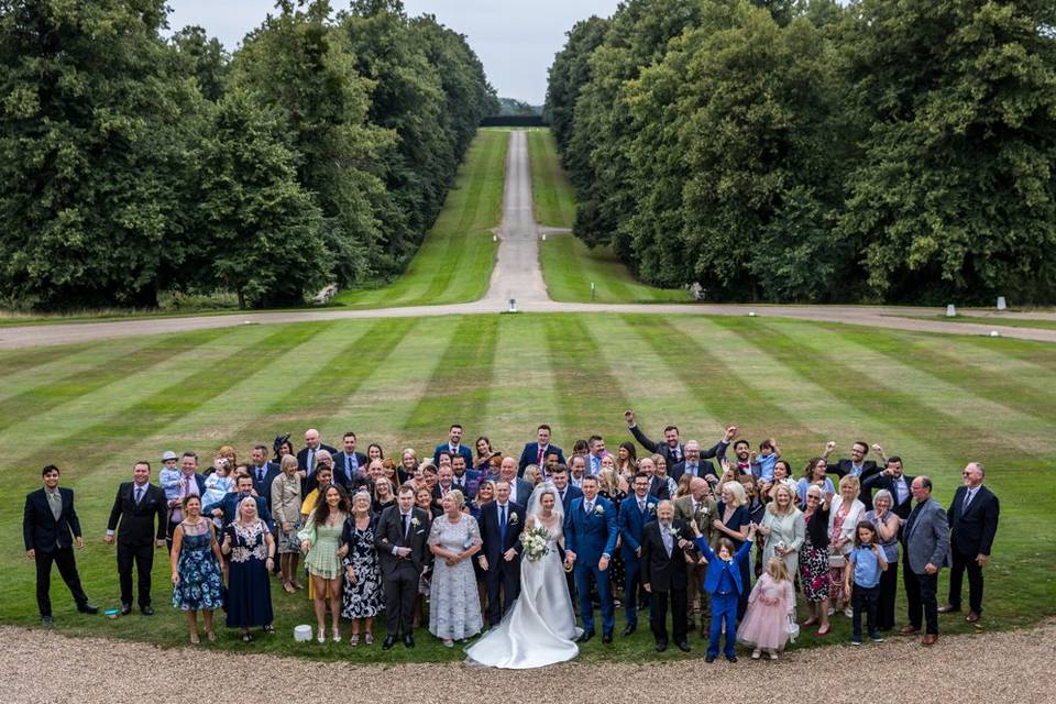 Bride & groom at the enterence