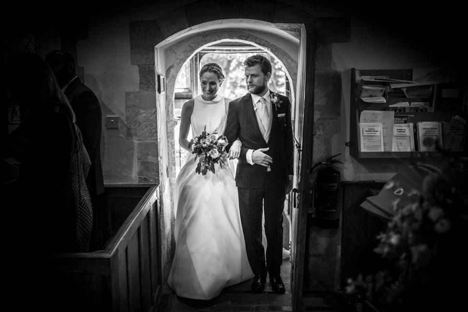 Bride enters the church.