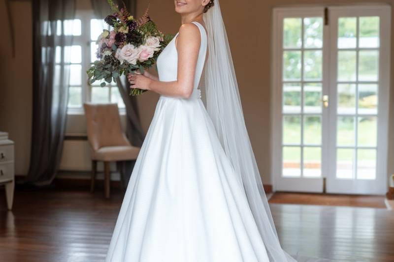 Bride in wedding dress