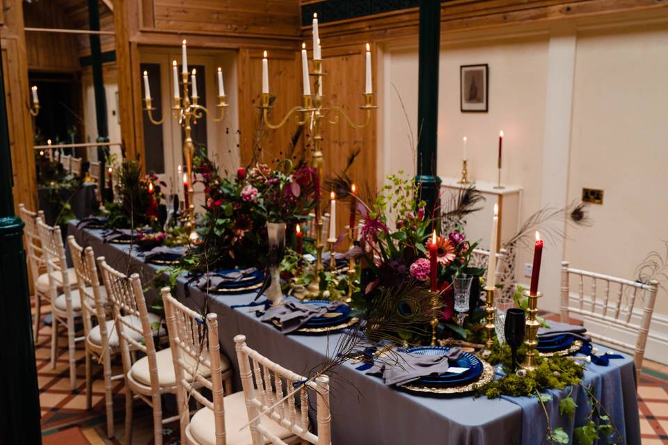 Floral tablescape