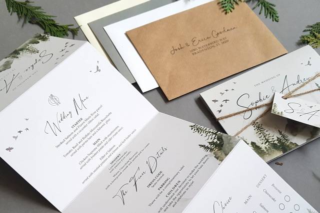 Woodland wedding invitation