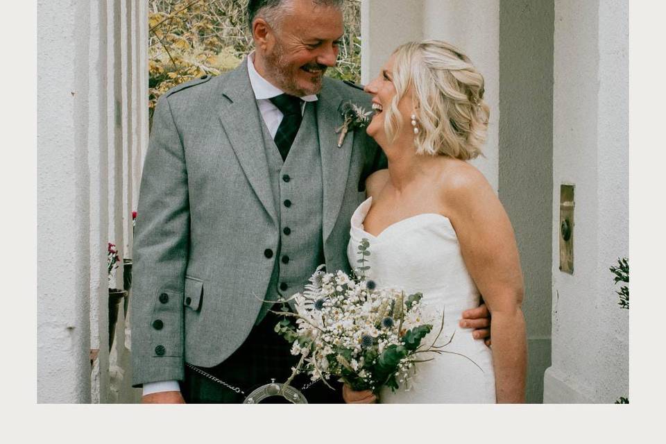 Dried flower bouquet