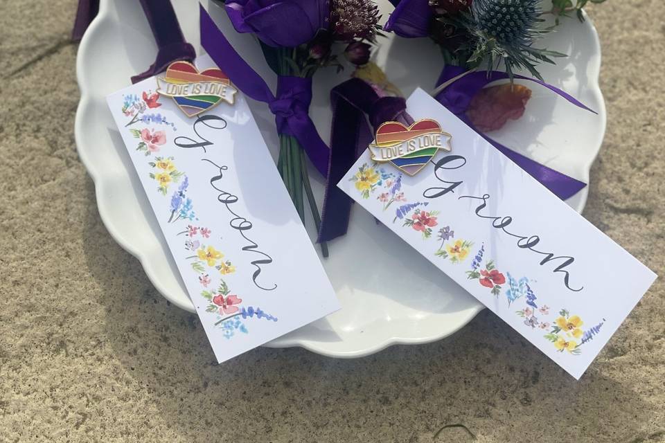Love is Love buttonholes