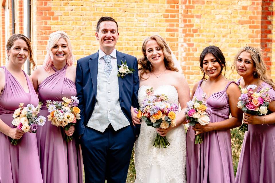 Lilac bridal party