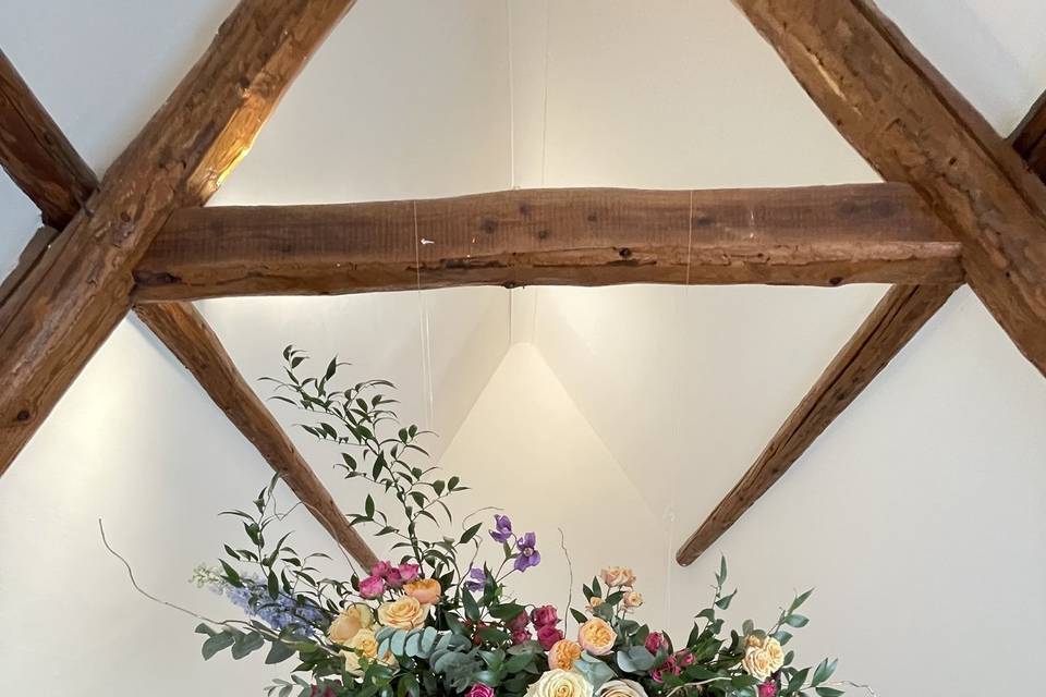 Floral hanging installation