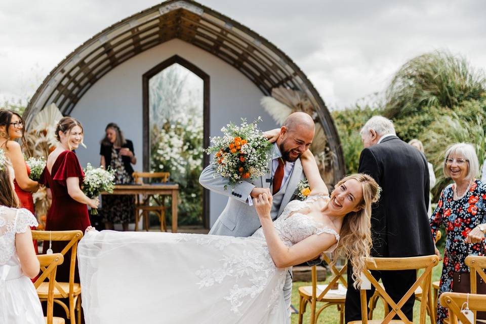 Eco Park Wedding, Porthtowan