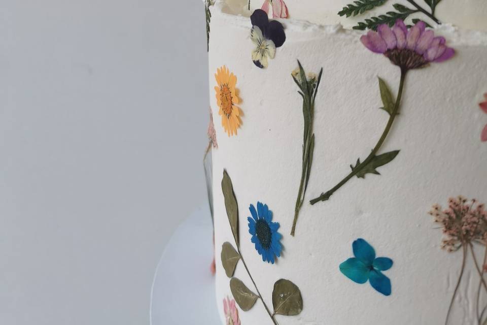 Dried Flowers on Buttercream