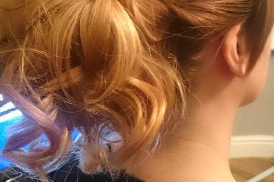 Plaited Curl Updo