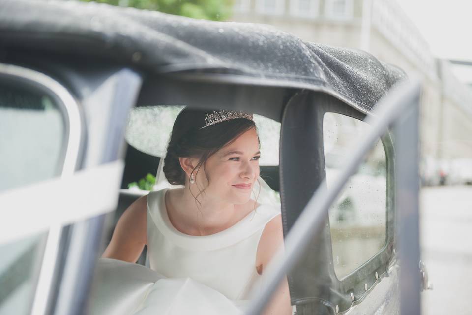 Bride arriving