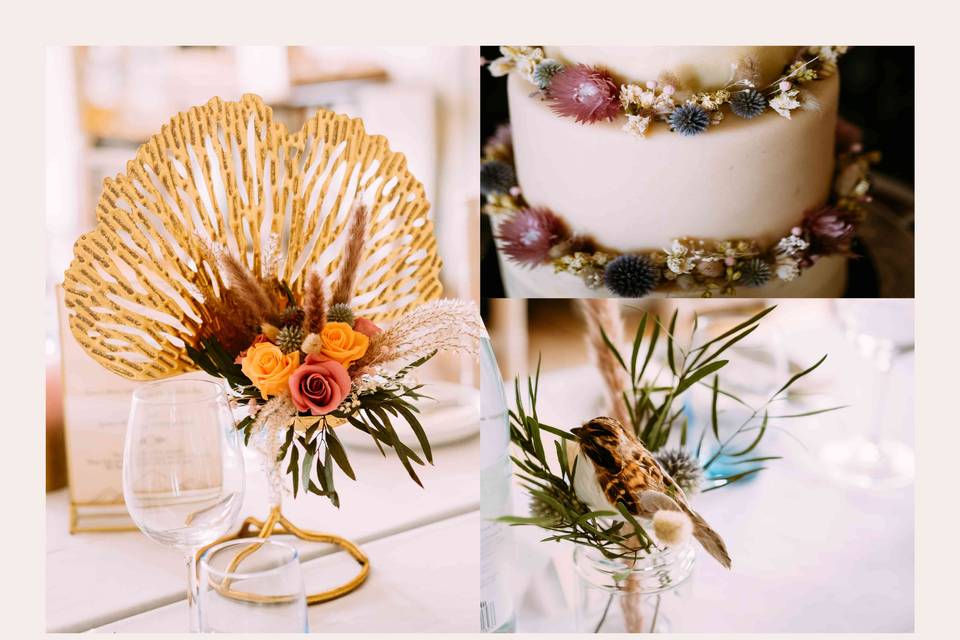 Cakes and table centres