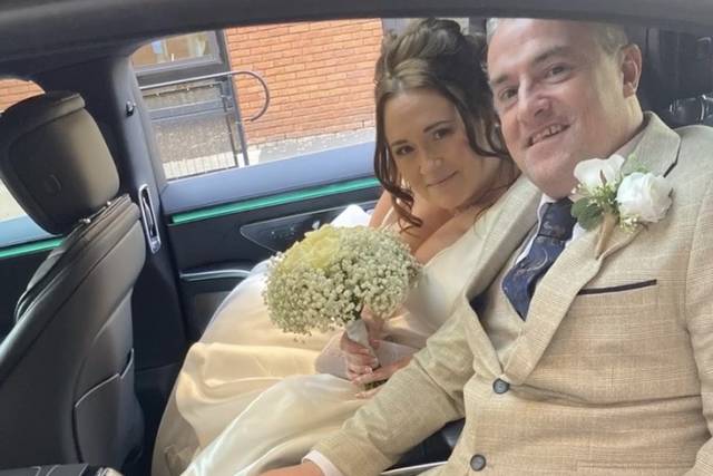 Happy wedding couple