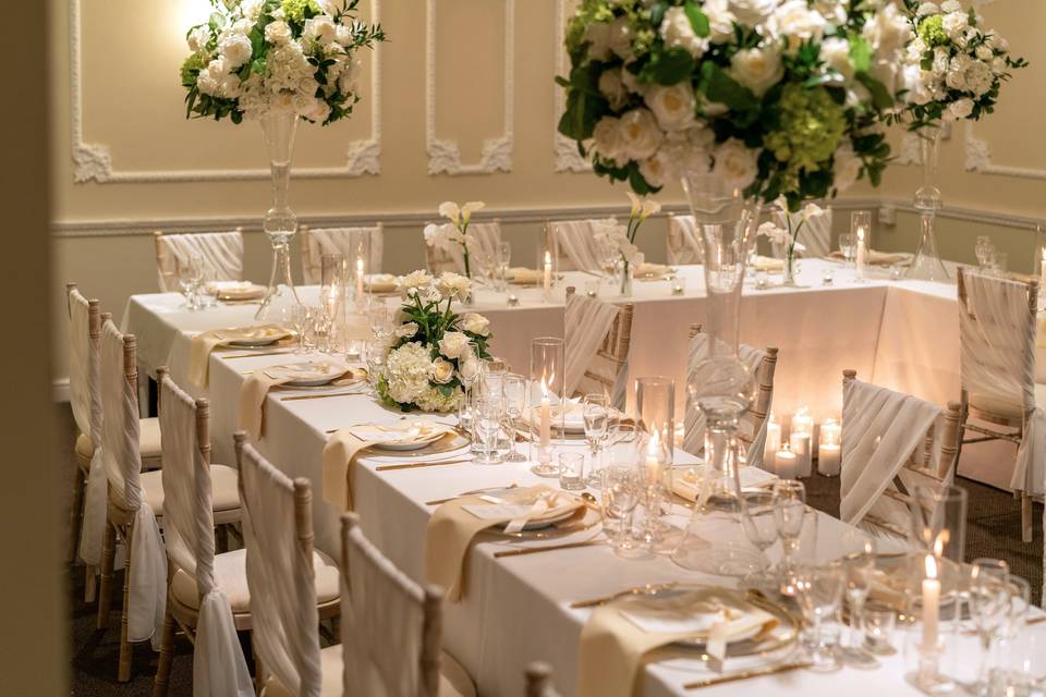 Ivory, cream and green