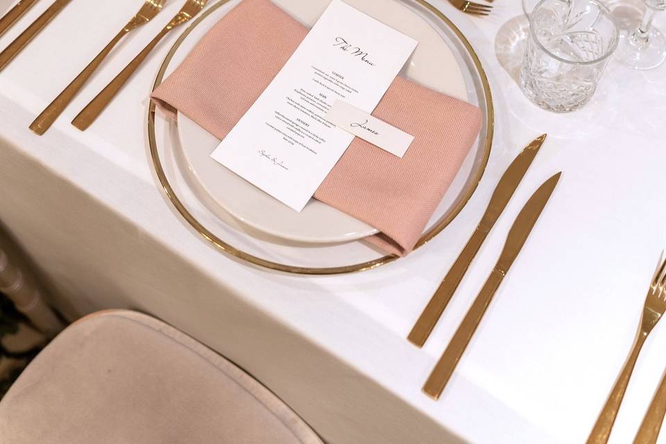 Dusty pink napkins