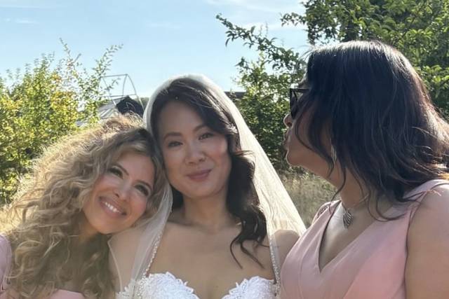 Bridal and bridesmaid bouquet