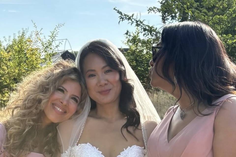 Bridal and bridesmaid bouquet