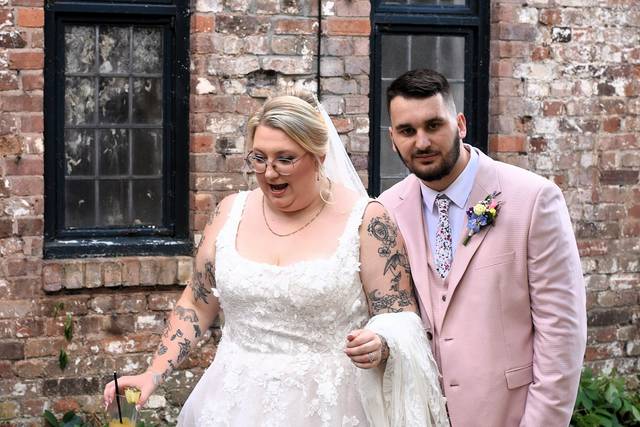 The bride and groom...