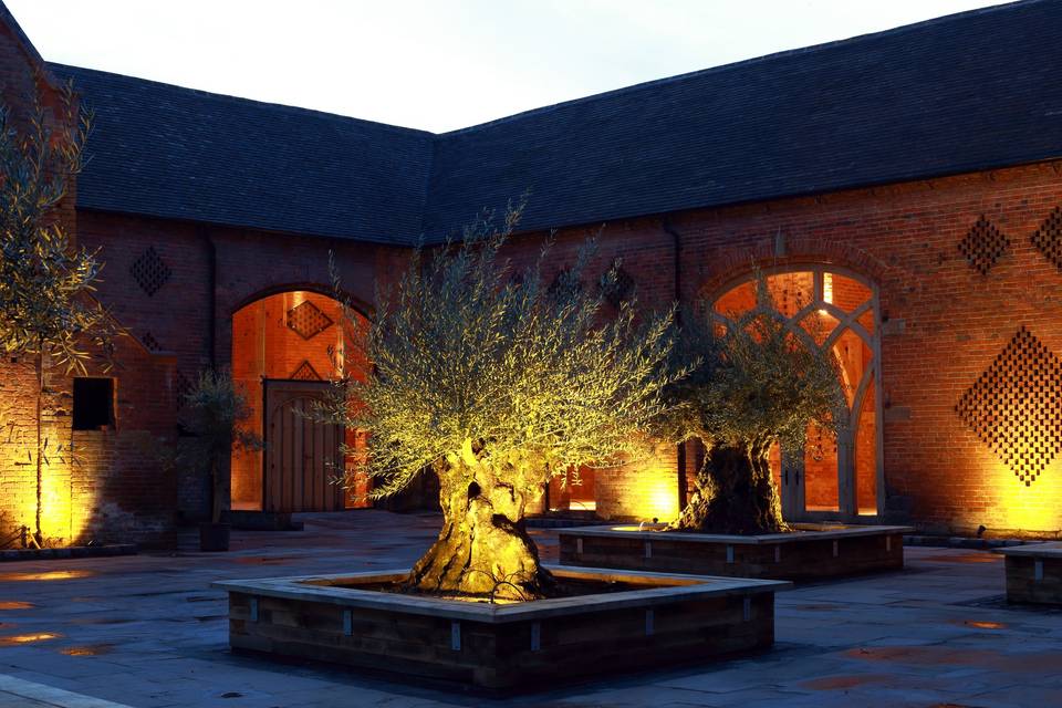 Courtyard by night