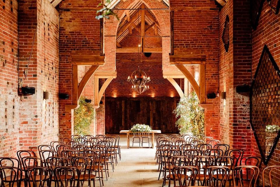 Indoor ceremony space