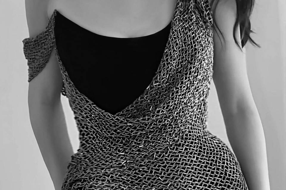 Draped Evening Dress
