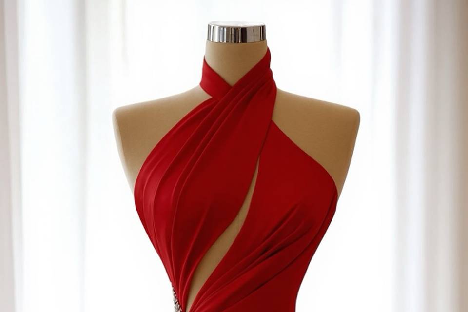Red Halter Dress