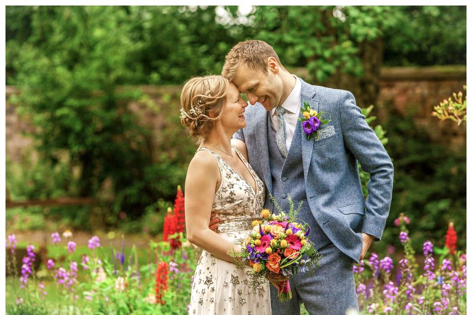 Bride and Groom Flower Garden