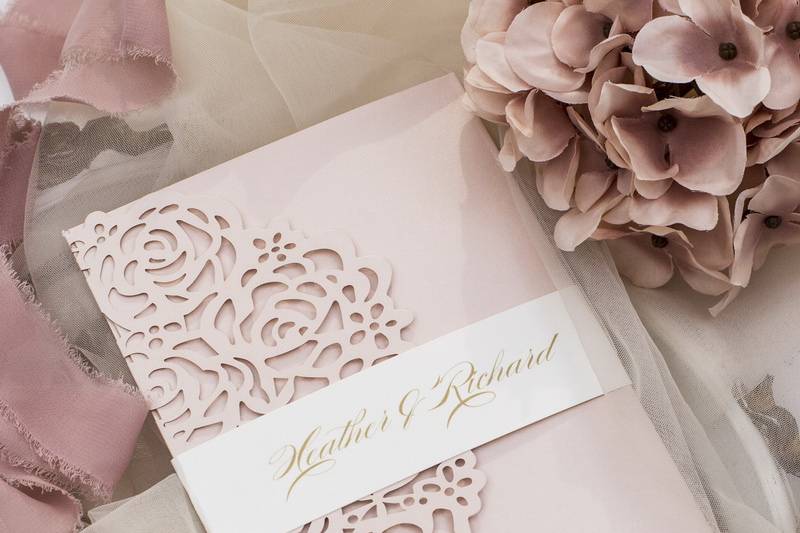 Blush Pink Pocket Invite