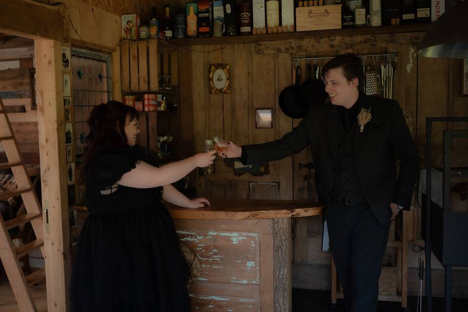 Ivy & Danny's gothic elopement