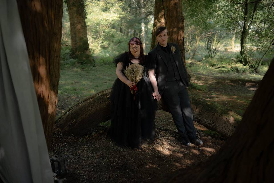 Ivy & Danny's gothic elopement