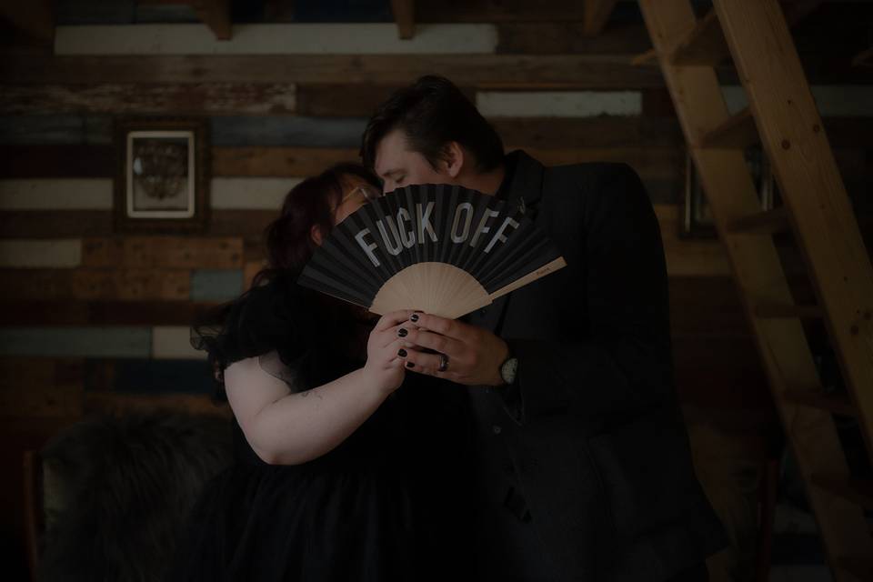 Ivy & Danny's gothic elopement