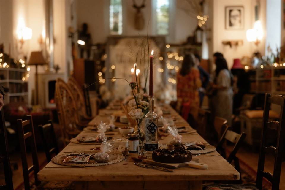 Wedding dinner setting