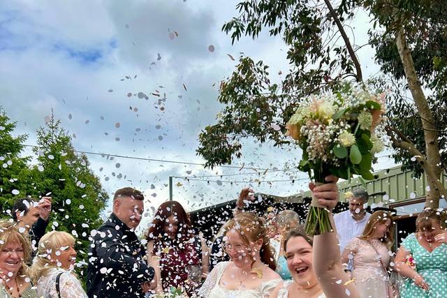 Katie and Cat Confetti Shot
