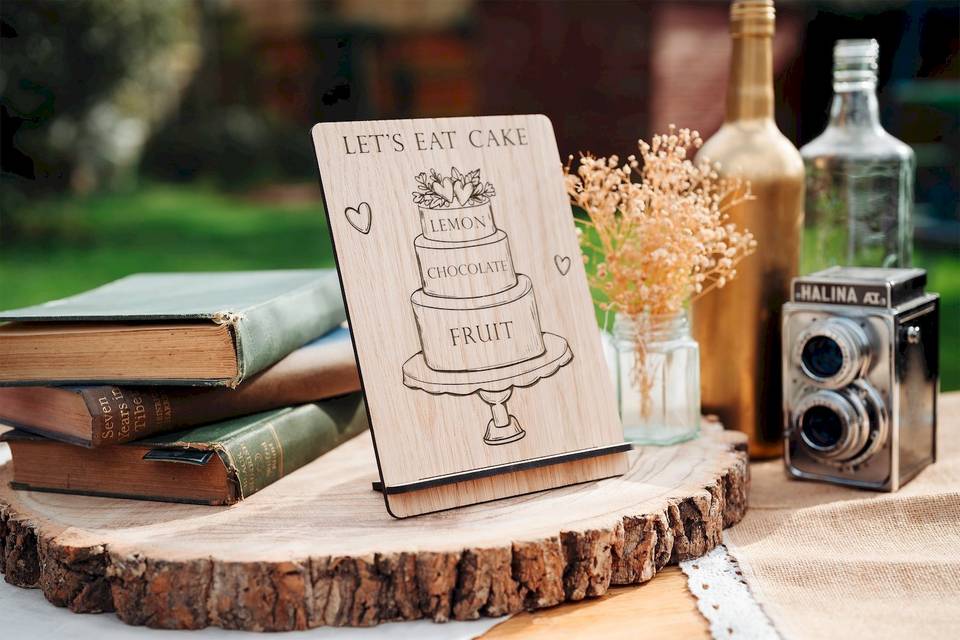 Wedding Cake Menu Sign