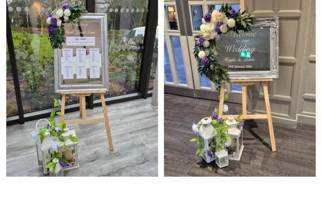 Welcome & seating mirror signs
