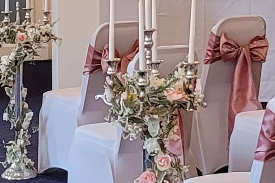 6x Candelabra Centre Pieces