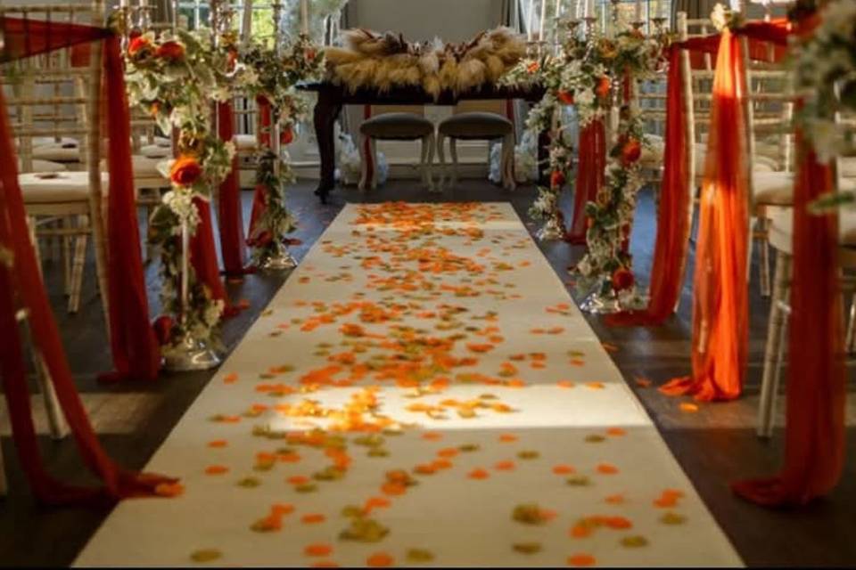 Ceremony Setup, Burnt orange