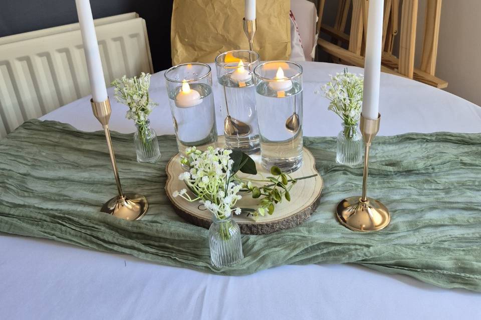 Candle/Hurricane Centrepieces