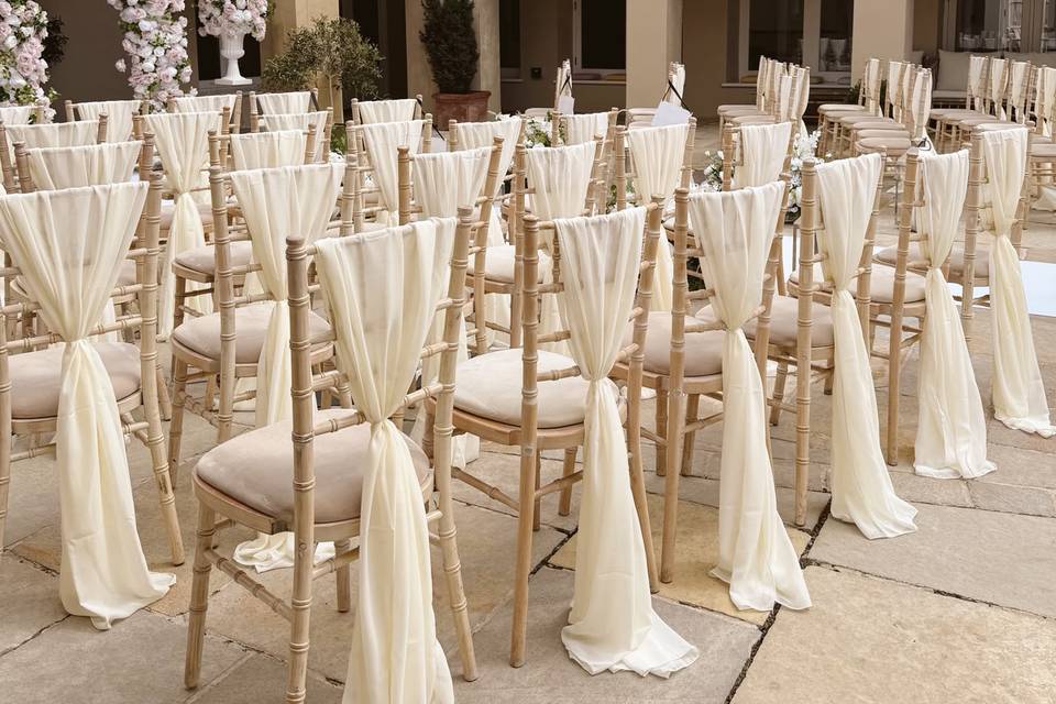Outdoor wedding ceremony