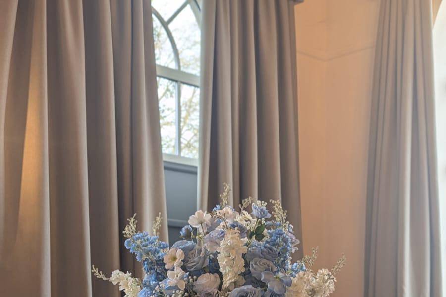 Dusty blue and white weddings