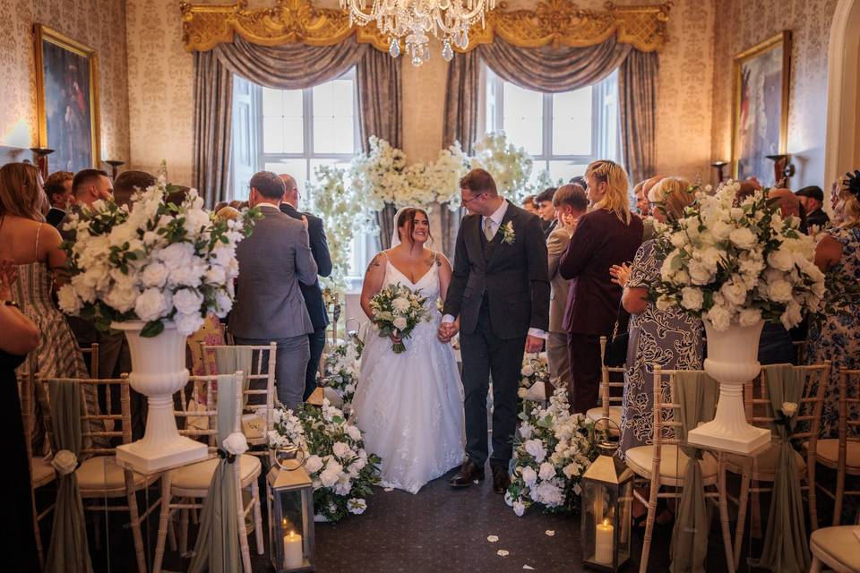 Hazlewood Castle wedding decor