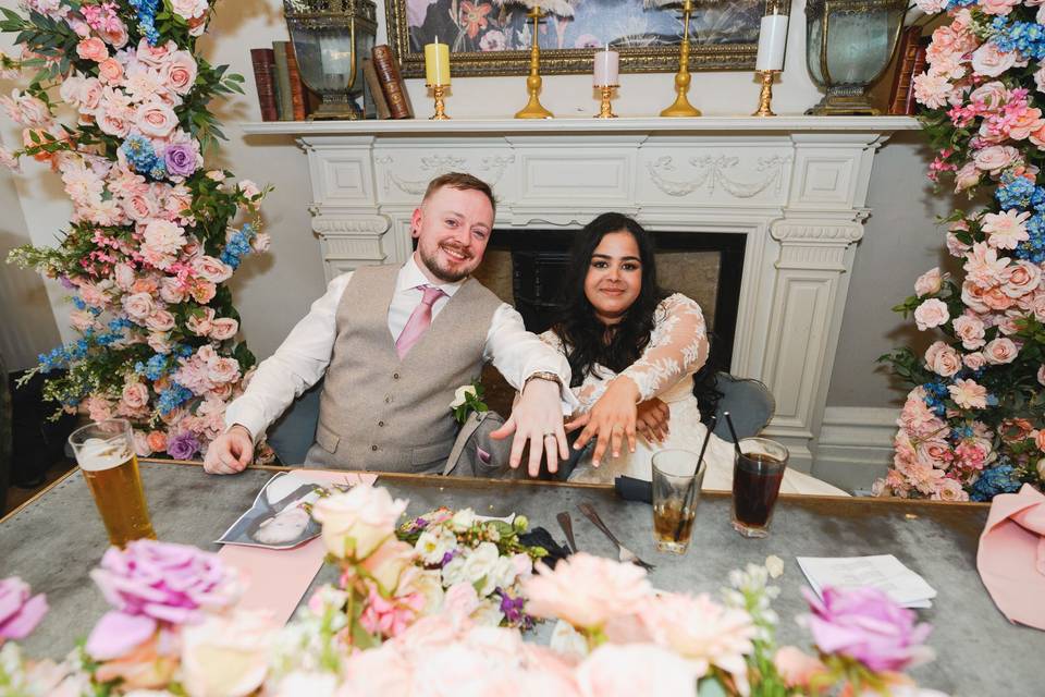 Pastel wedding flowers