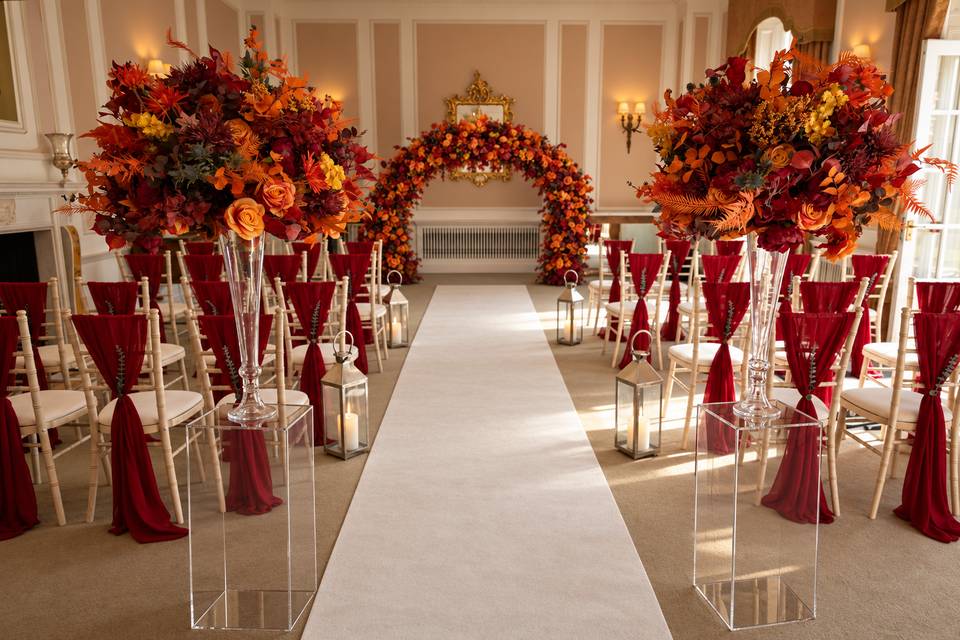 Bowcliffe autumn wedding style