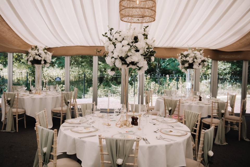 Woodman Inn reception styling