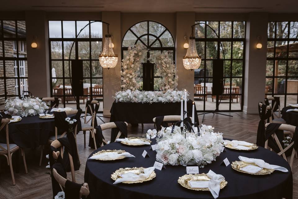 Woodlands Hotel wedding decor